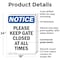 Signmission Please Keep Gate Closed At All Times, 18 in W x Rectangle, Plastic OS-2PACK-NS-P-1824-V-17477 - alternate 4